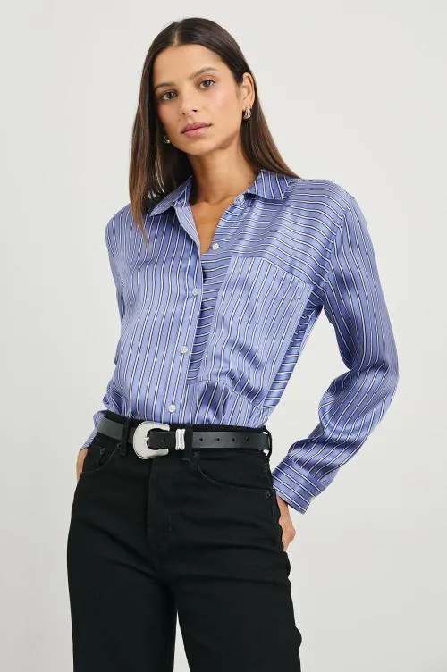 Women Rails Tops Spencer Shirt Moonlight Stripe Women Rails Tops Spencer Shirt Moonlight Stripe