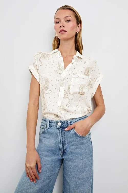 Women Rails Tops Whitney Shirt Cheetah Spots