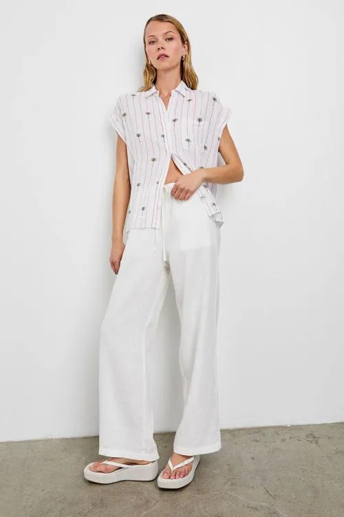 Women Rails Tops Whitney Shirt Pink Palm Stripe