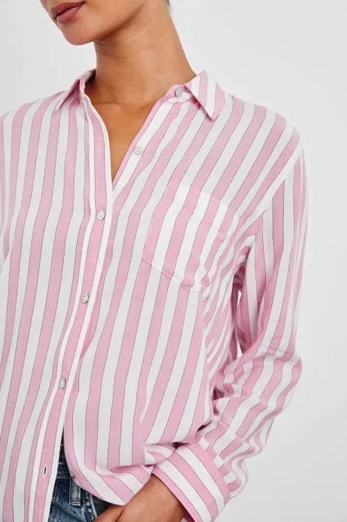 Women Rails Tops Wren Shirt Rose Bloom Stripe Women Rails Tops Wren Shirt Rose Bloom Stripe