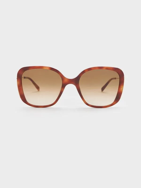 Women Recycled Acetate TortoiseshellFrame Butterfly Sunglasses 8211 T Shell CHARLES and KEITH Butterfly Women Recycled Acetate TortoiseshellFrame Butterfly Sunglasses 8211 T Shell CHARLES and KEITH Butterfly