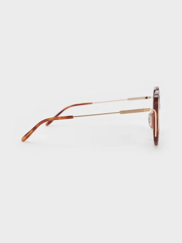 Women Recycled Acetate TortoiseshellFrame Butterfly Sunglasses 8211 T Shell CHARLES and KEITH Butterfly