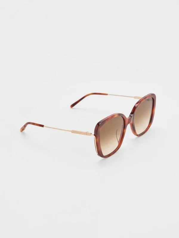 Women Recycled Acetate TortoiseshellFrame Butterfly Sunglasses 8211 T Shell CHARLES and KEITH Butterfly