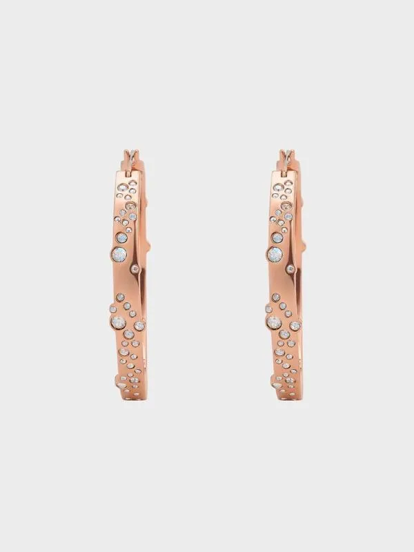 Women Reverie Crystal Large Hoop Earrings 8211 Rose Gold CHARLES and KEITH Earrings Women Reverie Crystal Large Hoop Earrings 8211 Rose Gold CHARLES and KEITH Earrings