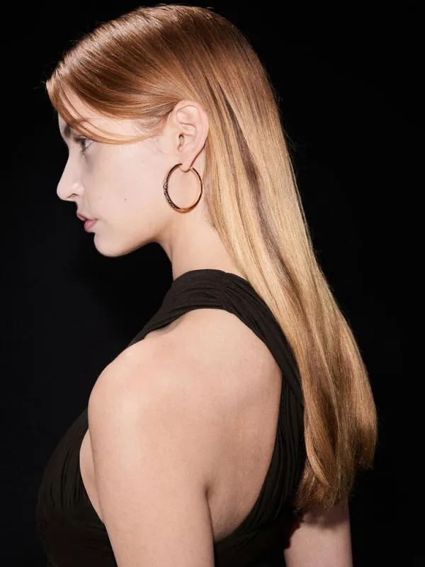 Women Reverie Crystal Large Hoop Earrings 8211 Rose Gold CHARLES and KEITH Earrings Women Reverie Crystal Large Hoop Earrings 8211 Rose Gold CHARLES and KEITH Earrings