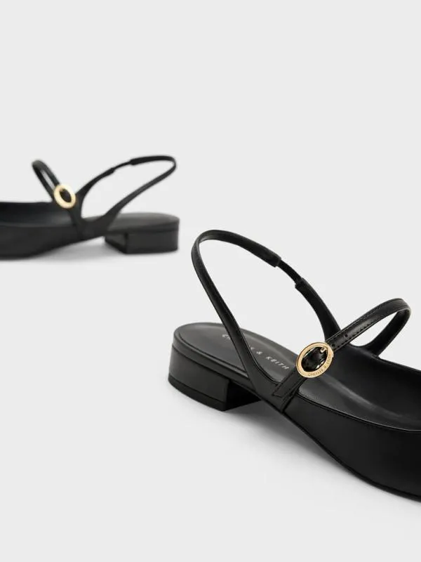 Women Roxane Slingback Mary Jane Flats 8211 Black CHARLES and KEITH Ballet Flats
