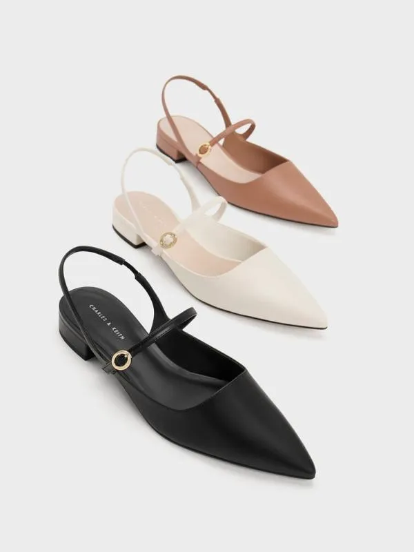 Women Roxane Slingback Mary Jane Flats 8211 Black CHARLES and KEITH Ballet Flats