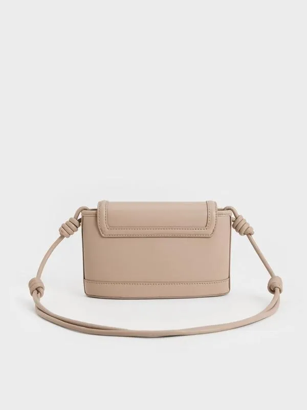 Women Sabine KnottedStrap Bag 8211 Taupe CHARLES and KEITH Shoulder Bags