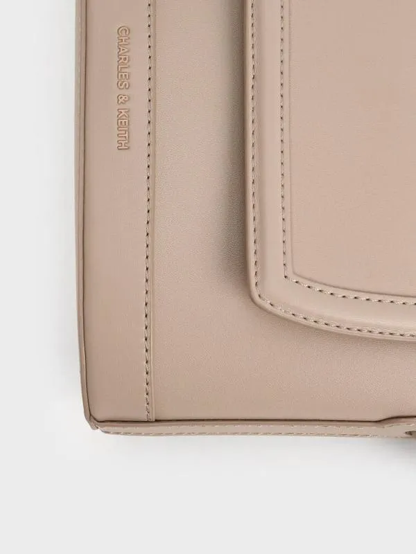 Women Sabine KnottedStrap Bag 8211 Taupe CHARLES and KEITH Shoulder Bags
