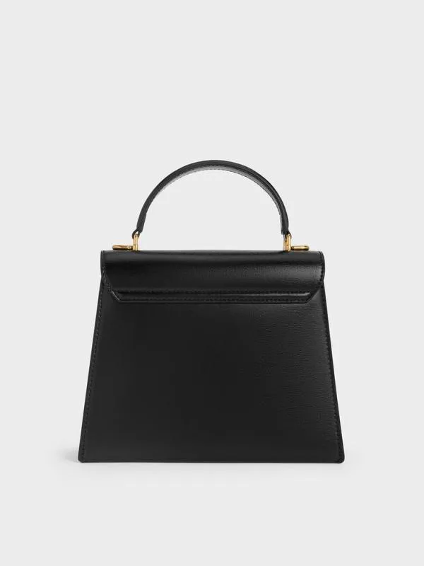 Women Samantha Envelope Top Handle Bag 8211 Black CHARLES and KEITH Top Handle Bags