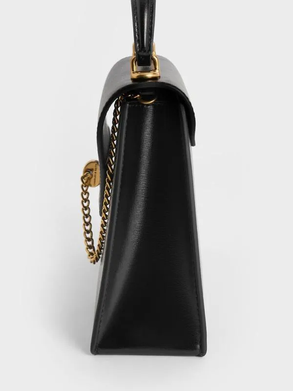 Women Samantha Envelope Top Handle Bag 8211 Black CHARLES and KEITH Top Handle Bags