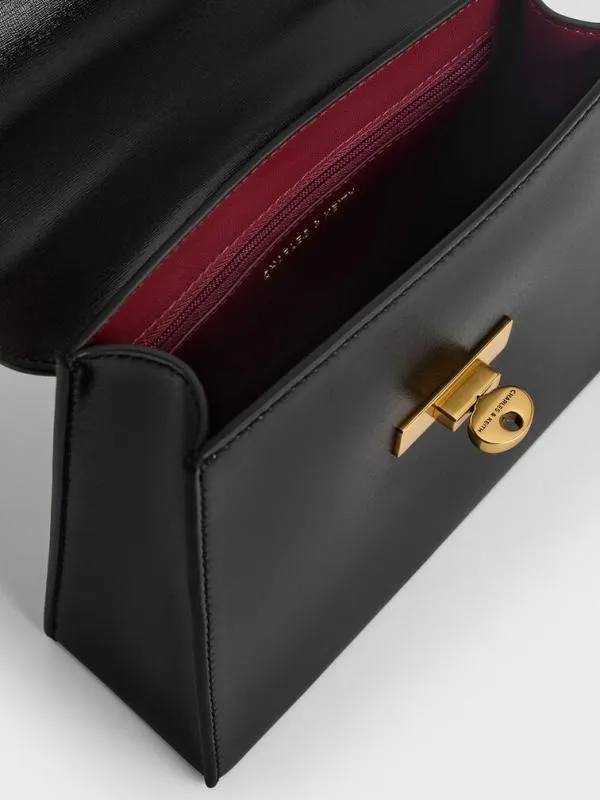 Women Samantha Envelope Top Handle Bag 8211 Black CHARLES and KEITH Top Handle Bags