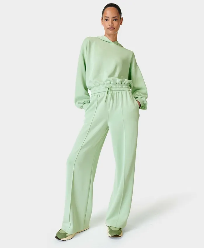 Women Sand Wash Cloudweight Track Trousers Butter Green Sweaty Betty Trousers