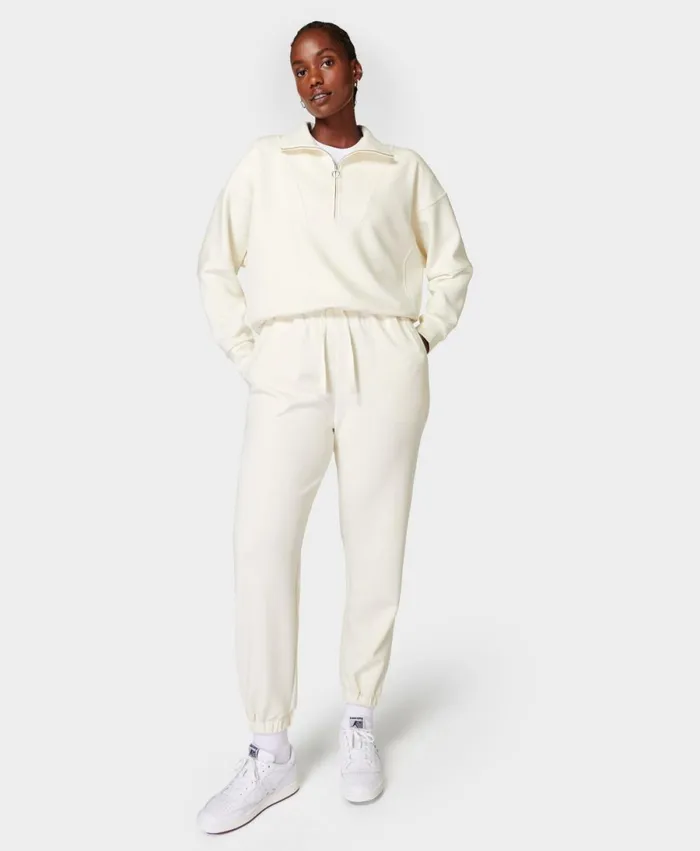 Women Sand Wash Cuffed Trousers Studio White Sweaty Betty Trousers