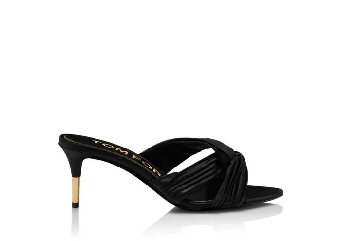 Women Sandals Tom Ford Pleated Satin Mule