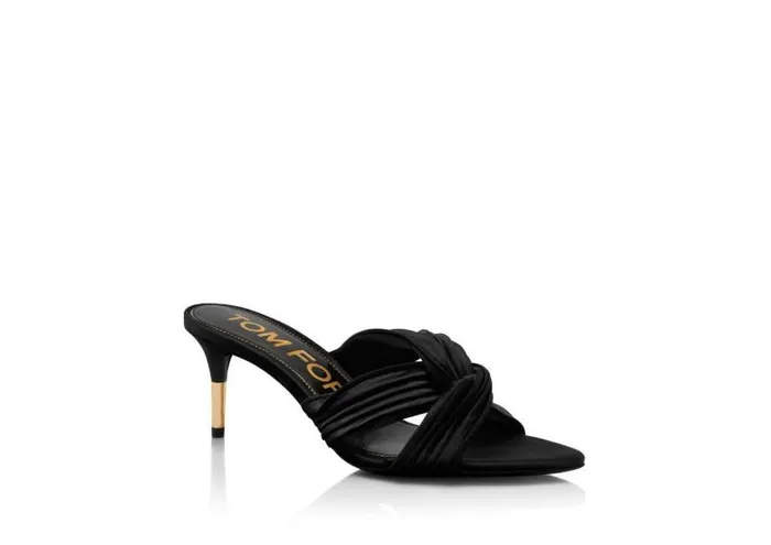 Women Sandals Tom Ford Pleated Satin Mule Women Sandals Tom Ford Pleated Satin Mule