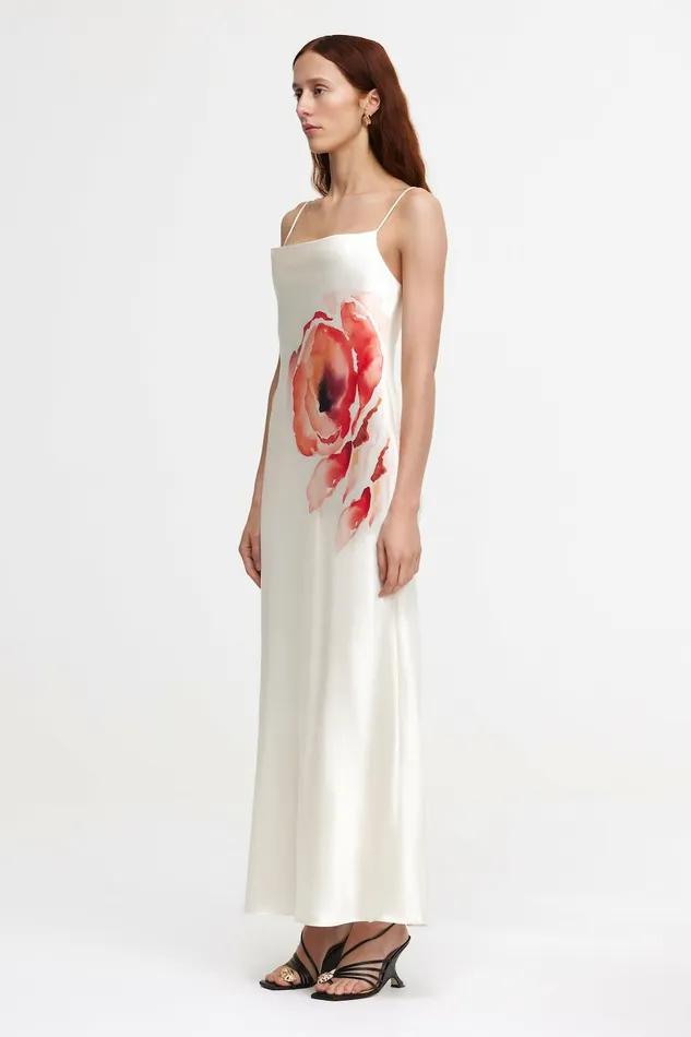 Women SANDON MIDI DRESS Berry Poppy Fleur Acler Maxi Dresses