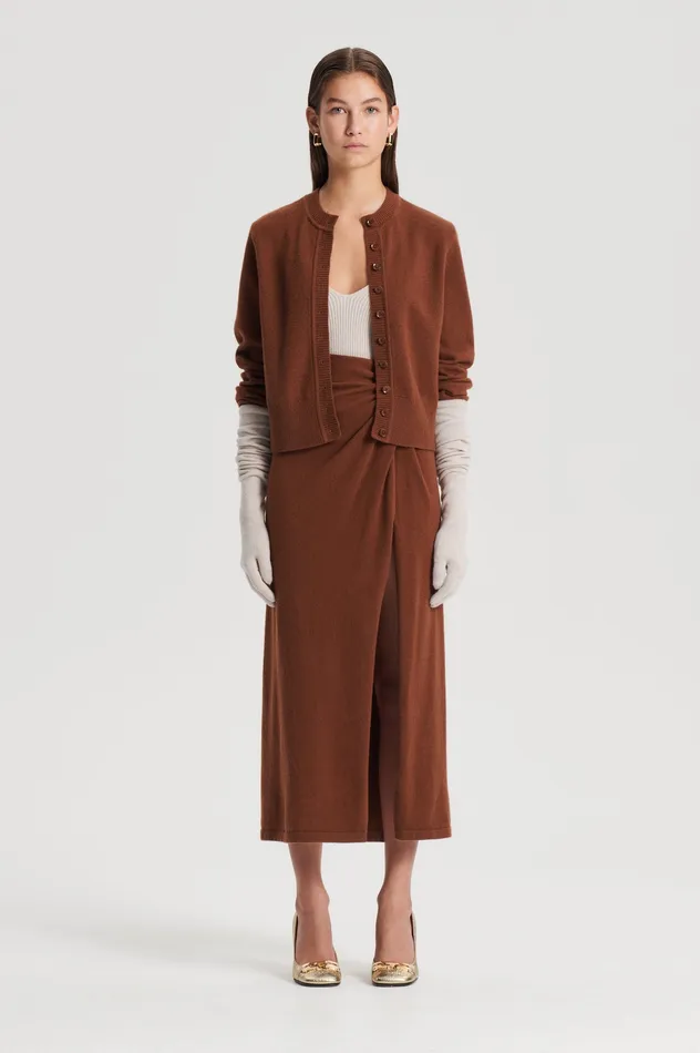 Women Scanlan Theodore CASHMERE CARDIGAN SPICE Knitwear