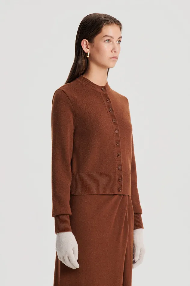Women Scanlan Theodore CASHMERE CARDIGAN SPICE Knitwear Women Scanlan Theodore CASHMERE CARDIGAN SPICE Knitwear