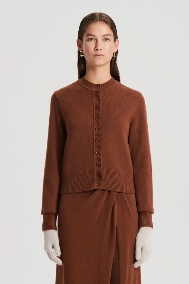Women Scanlan Theodore CASHMERE CARDIGAN SPICE Knitwear Women Scanlan Theodore CASHMERE CARDIGAN SPICE Knitwear
