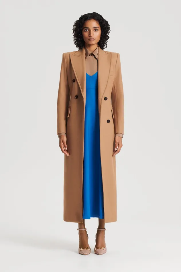 Women Scanlan Theodore CREPE KNIT V NECK DRESS PRUSSIANBLUE Dresses