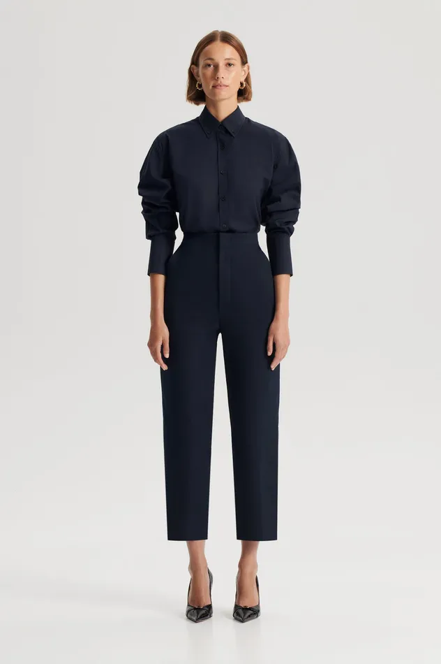 Women Scanlan Theodore PARACHUTE COTTON SHIRT NAVY Shirts