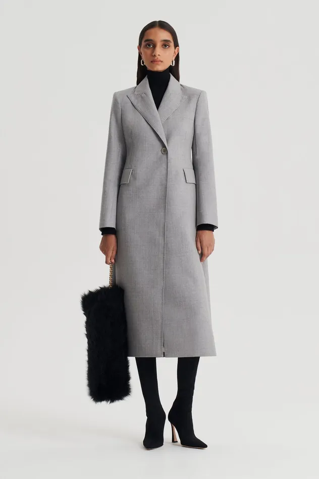 Women Scanlan Theodore TAILORED COAT GREY Coats