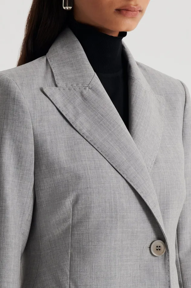 Women Scanlan Theodore TAILORED COAT GREY Coats Women Scanlan Theodore TAILORED COAT GREY Coats