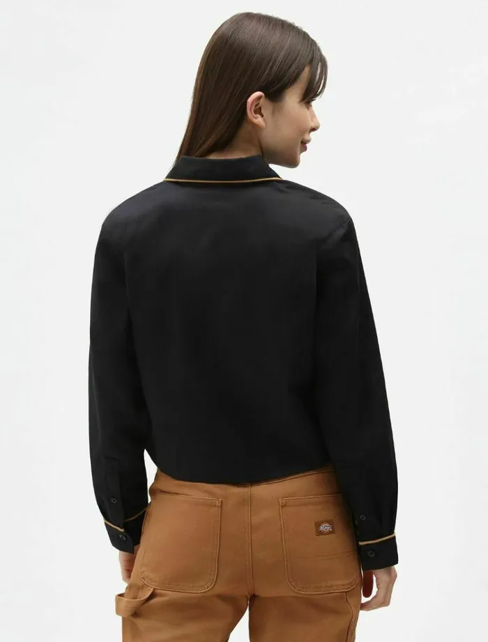 Women Shirts Dickies Bettles Western Shirt Black