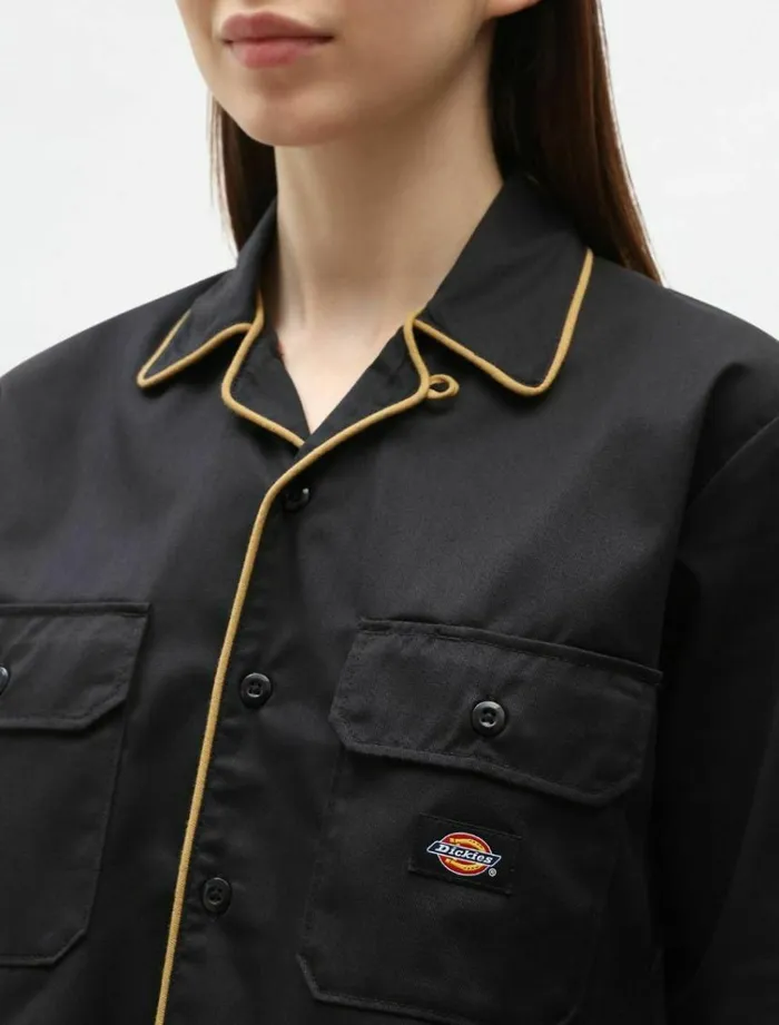 Women Shirts Dickies Bettles Western Shirt Black
