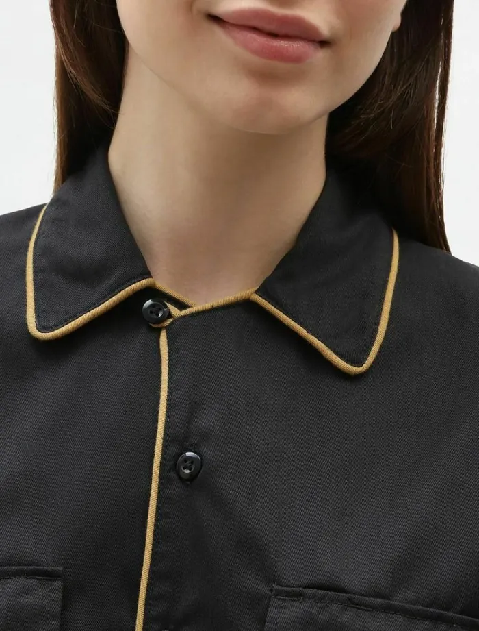 Women Shirts Dickies Bettles Western Shirt Black