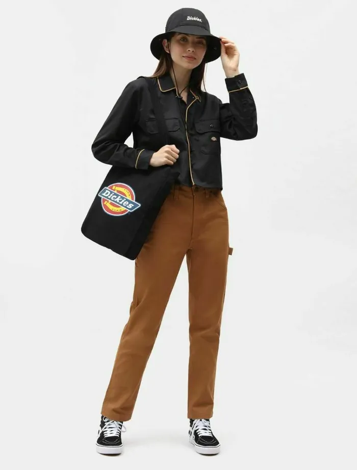 Women Shirts Dickies Bettles Western Shirt Black