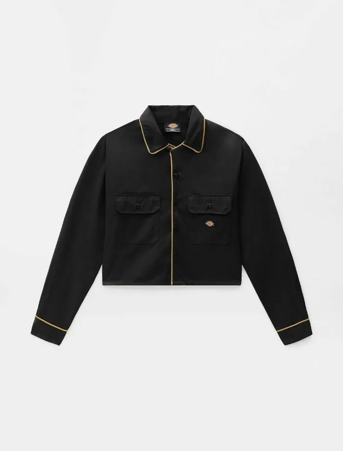 Women Shirts Dickies Bettles Western Shirt Black