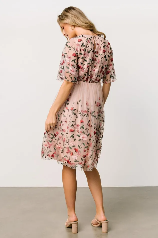 Women Short Dresses Baltic Born Duchess Tulle Dress Rose Garden Women Short Dresses Baltic Born Duchess Tulle Dress Rose Garden
