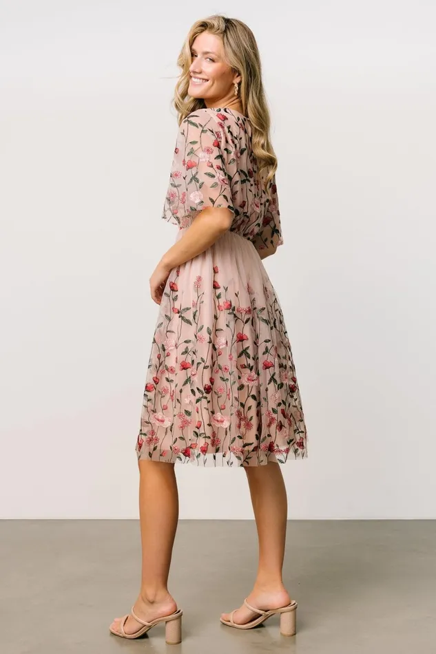 Women Short Dresses Baltic Born Duchess Tulle Dress Rose Garden Women Short Dresses Baltic Born Duchess Tulle Dress Rose Garden