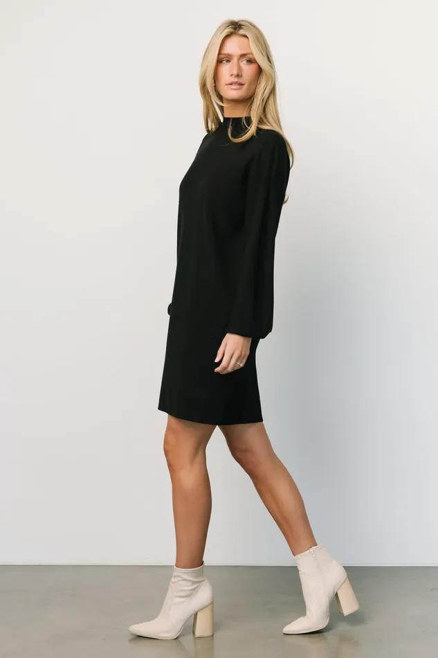 Women Short Dresses Baltic Born Jennings Sweater Dress Black Women Short Dresses Baltic Born Jennings Sweater Dress Black