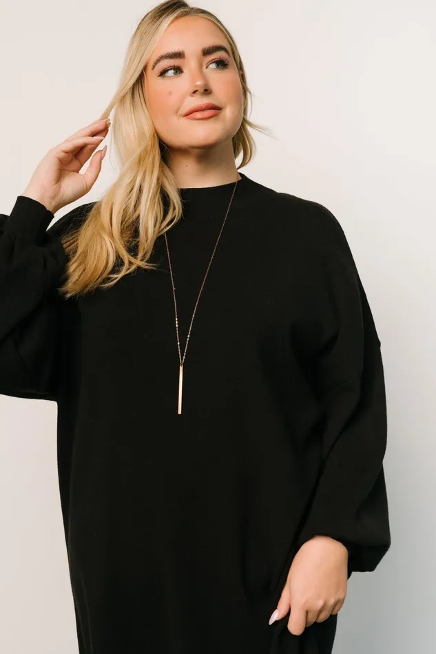 Women Short Dresses Baltic Born Jennings Sweater Dress Black Women Short Dresses Baltic Born Jennings Sweater Dress Black