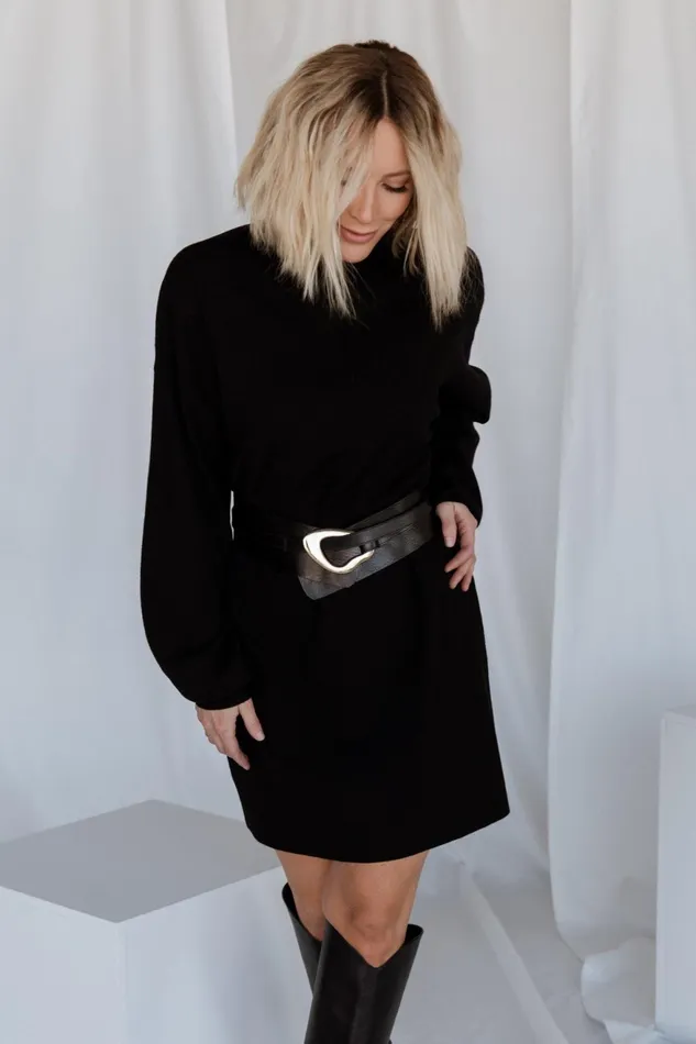Women Short Dresses Baltic Born Jennings Sweater Dress Black Women Short Dresses Baltic Born Jennings Sweater Dress Black