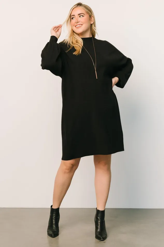 Women Short Dresses Baltic Born Jennings Sweater Dress Black Women Short Dresses Baltic Born Jennings Sweater Dress Black