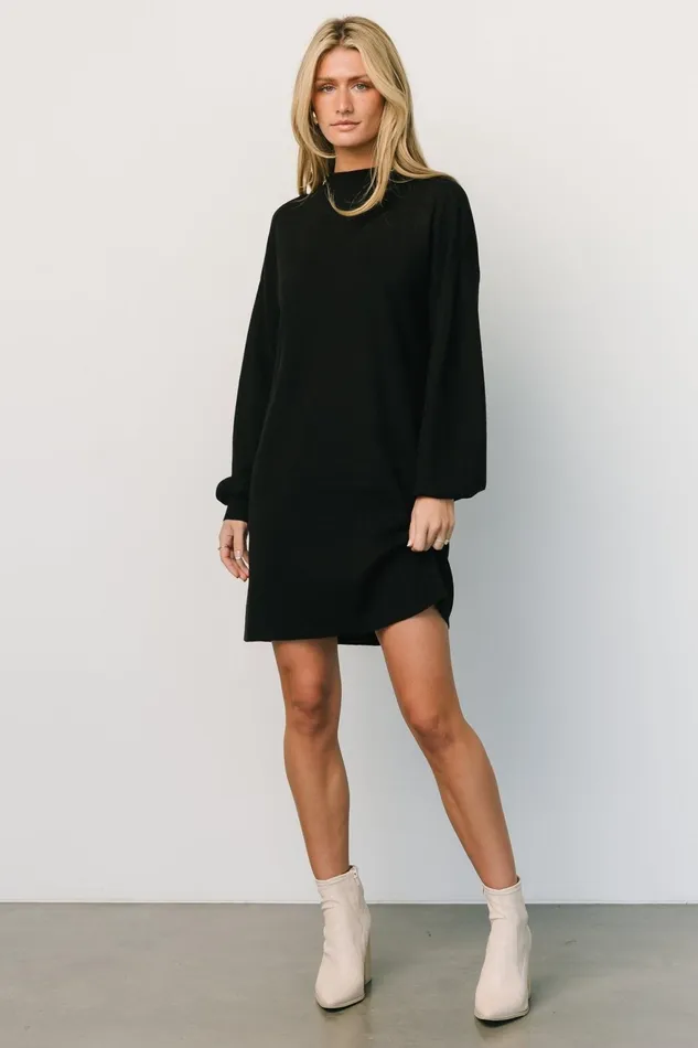 Women Short Dresses Baltic Born Jennings Sweater Dress Black Women Short Dresses Baltic Born Jennings Sweater Dress Black