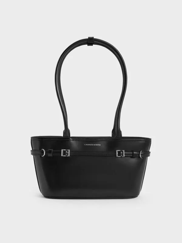 Women Sloane ElongatedHandle Shoulder Bag 8211 Noir CHARLES and KEITH Shoulder Bags Women Sloane ElongatedHandle Shoulder Bag 8211 Noir CHARLES and KEITH Shoulder Bags
