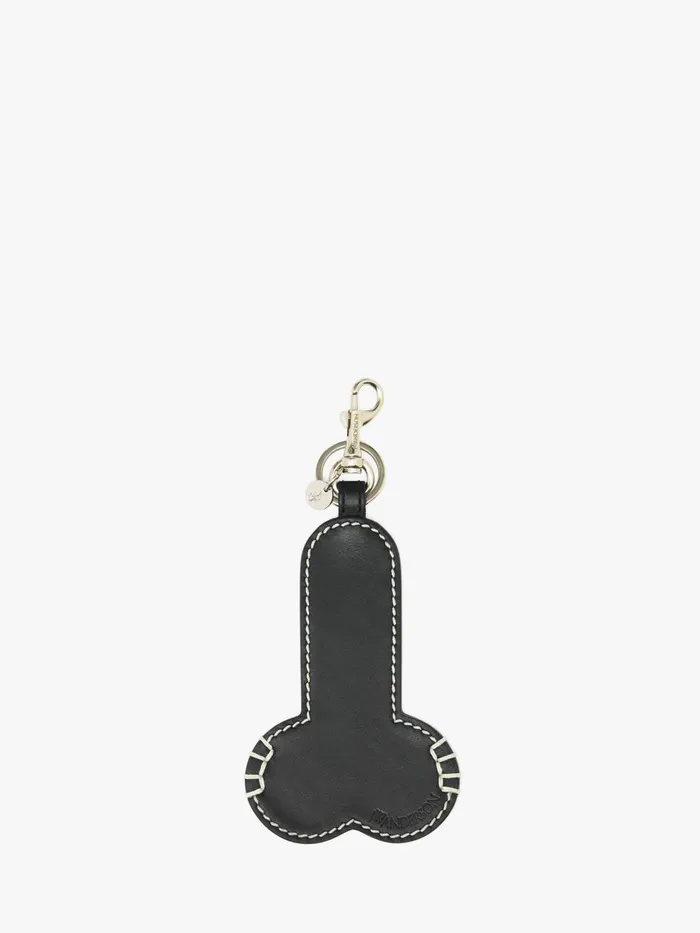 Women SMALL LEATHER GOODS JW Anderson CONTRAST TOPSTITCH LEATHER PENIS KEYRING Black Women SMALL LEATHER GOODS JW Anderson CONTRAST TOPSTITCH LEATHER PENIS KEYRING Black