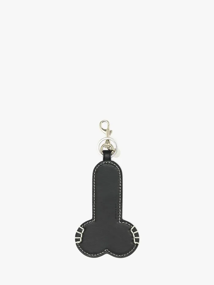 Women SMALL LEATHER GOODS JW Anderson CONTRAST TOPSTITCH LEATHER PENIS KEYRING Black Women SMALL LEATHER GOODS JW Anderson CONTRAST TOPSTITCH LEATHER PENIS KEYRING Black