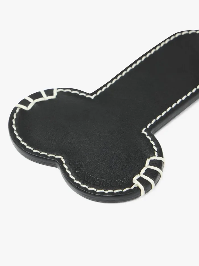 Women SMALL LEATHER GOODS JW Anderson CONTRAST TOPSTITCH LEATHER PENIS KEYRING Black Women SMALL LEATHER GOODS JW Anderson CONTRAST TOPSTITCH LEATHER PENIS KEYRING Black