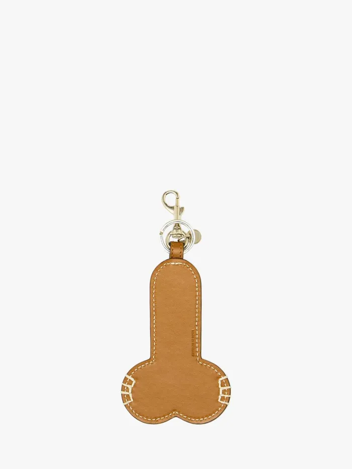 Women SMALL LEATHER GOODS JW Anderson CONTRAST TOPSTITCH LEATHER PENIS KEYRING Tan Women SMALL LEATHER GOODS JW Anderson CONTRAST TOPSTITCH LEATHER PENIS KEYRING Tan