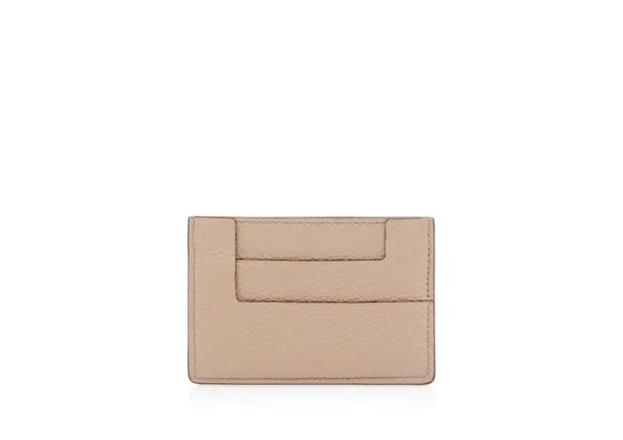 Women Small Leather Goods Tom Ford Grain Leather Classic Tf Card Holder Silk Taupe Women Small Leather Goods Tom Ford Grain Leather Classic Tf Card Holder Silk Taupe