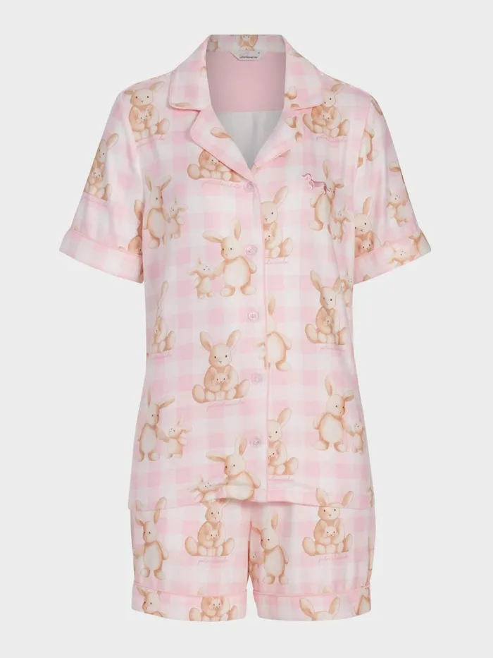 Women Soft Bunny Plush Shortie Pj Set Multi Peter Alexander Sets and Onesies