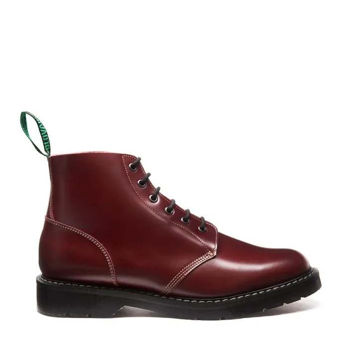 Women Solovair Astronaut Boots Oxblood HiShine 6 Eye Astronaut Boot