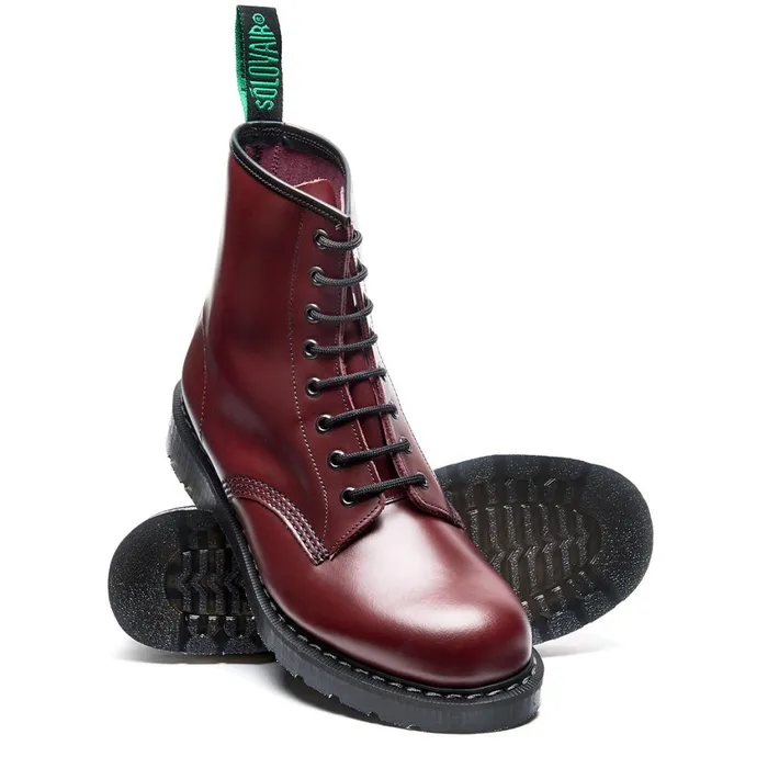 Women Solovair Derby Boots Oxblood 8 Eye Derby Boot