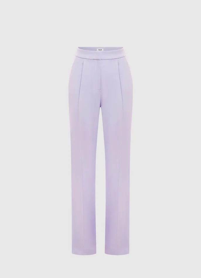 Women Suiting LEO LIN Heather Straight Leg Pants 8211 Lilac